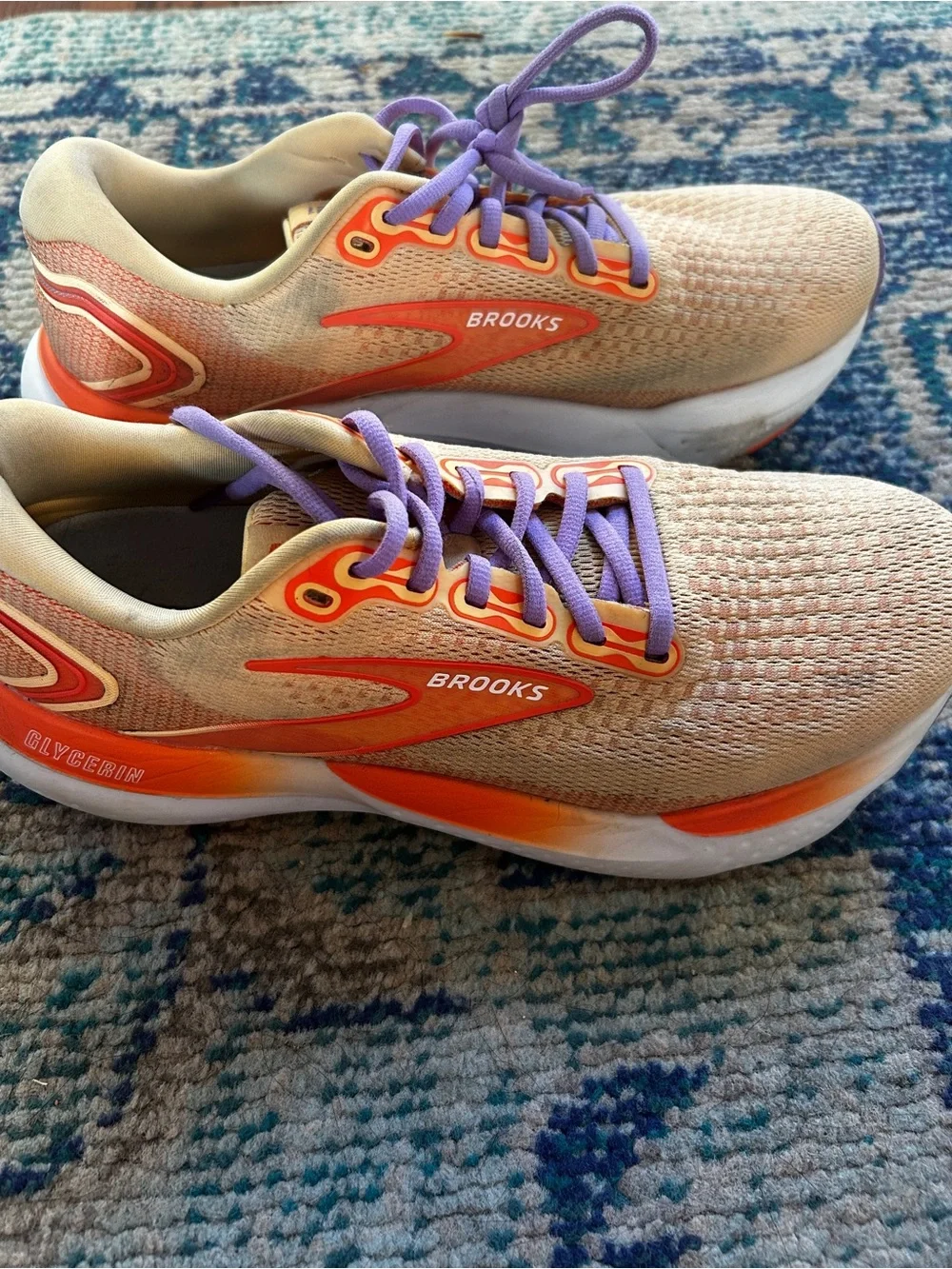 Brooks Glycerin 21 Women’s Size 10 Running Shoes Orange Purple
